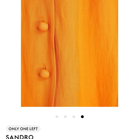 FLASH SALE! Gently worn Sandro Women’s Gathered Shantung Midi Dress! Size 34! - Picture 4 of 12